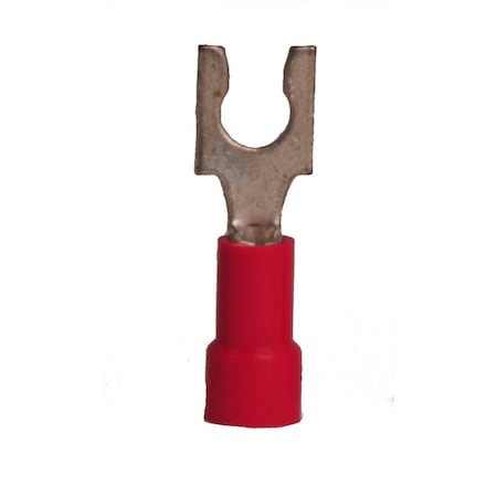 Hillsdale Terminal Fork Terminal, #8 Stud Size, 18 AWG, Vinyl Insulated, 1000 PK 50061
