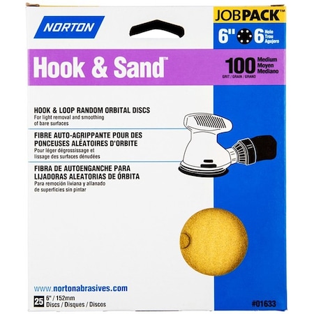 Norton Abrasives Sand Disc 100G 6" 25Pk 07660701633