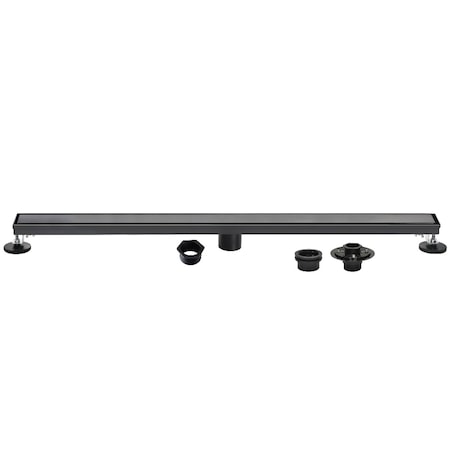 Kingston Brass 72-Inch Stainless Steel Linear Shower Drain with Reversible Tile Insert and Flat Grate BSFK7220