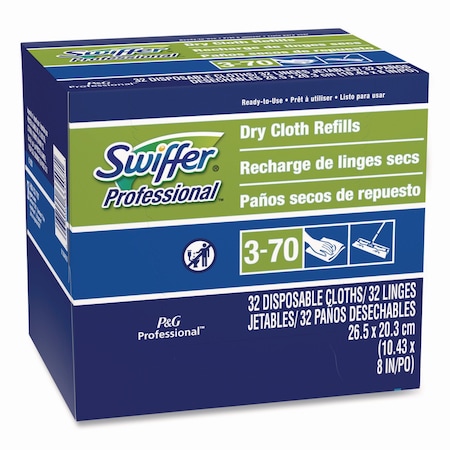 Swiffer Dry Refill Cloths, 10.63" x 8", White, PK32 33407