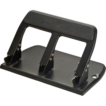 Oic HeavyDuty Padded Hndl 3Hole Punch, Gray OIC90089