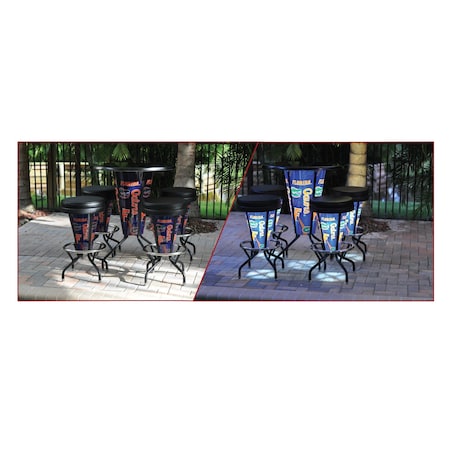 Holland Bar Stool Co United States Space Force 30in Lighted Bar Stool with Black Wrinkle Finish L5000