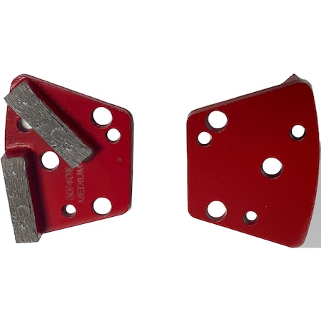 Vantage Product Diamond Grinding Disc for Trapezoid Grinders, 2 Bar Segment, 30/40 Grit, Medium Bond M-TQC10-2B3040-M