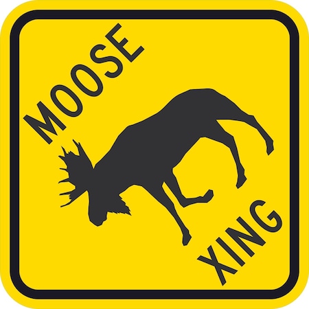 Lyle Moose Xing (w/sym), 12x12, Engineer Grade, Yellow G-2011-EG_12x12