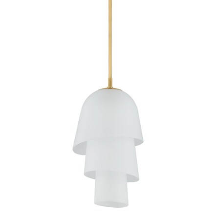 Corbett Lighting Hela 1 Light Pendant 18 In. Vintage Brass 470-18-VB