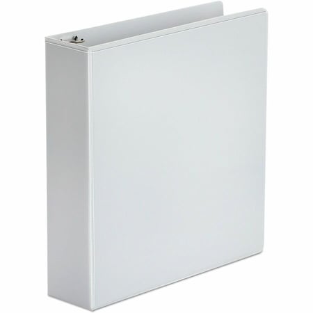 Universal Round Ring Economy Vinyl View Binder, 2" Capacity, White UNV20982***