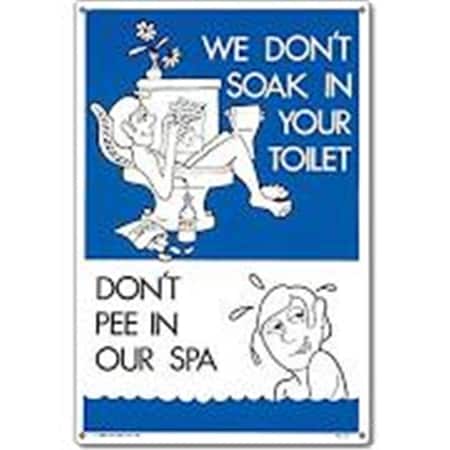 Poolmaster Dont Pee In Our Spa Sign for Residential Pools PM41373
