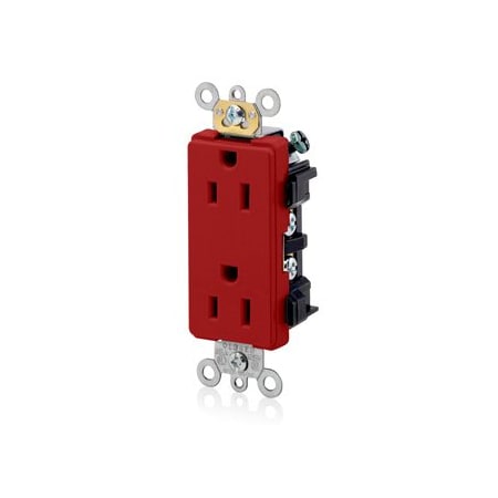 Leviton Commercial Grade Decora Receptacle, 15 Amp, 125 Volt 16252-R