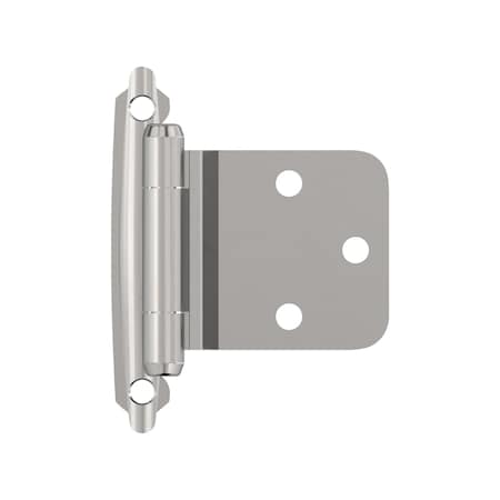 Amerock Variable Overlay Self-Closing, Face Mount Polished Chrome Hinge - 1 Pair BPR763026