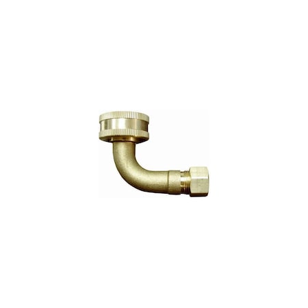 Homewerks Whirlpool Dishwasher Fitting, Lead-Free, 3/8-In Male Compression x 3/4-In. FGHT Elbow 7210-38-34-E