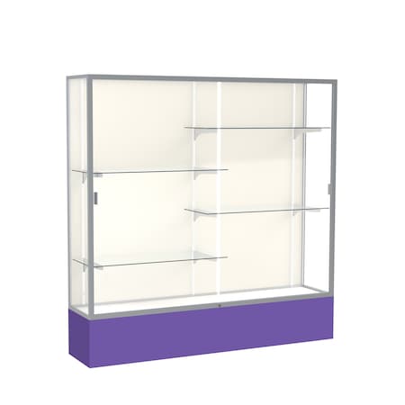 Ghent Spirit Floor Display Case 72x72x16, Plaque, Satin 376PB-SN-PE