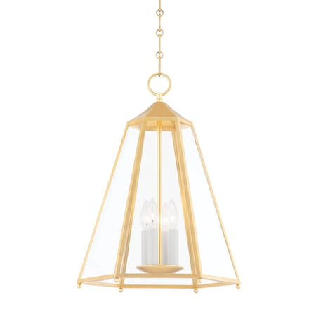 Hudson Valley Lighting Mark D. Sikes X Nottingham 4 Light Lantern 16 In. Gold Leaf MDS411-GL