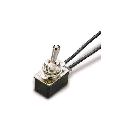 Gb Toggle Switch, 125/250 VAC, SPST, Lead Wire Terminal, Steel Housing Material, Silver GSW-18