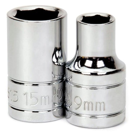 Williams 1/2" Drive, 25mm Metric Socket, 6 Points, Standard 1/2" D, 6Pt, 25mm JHW32525