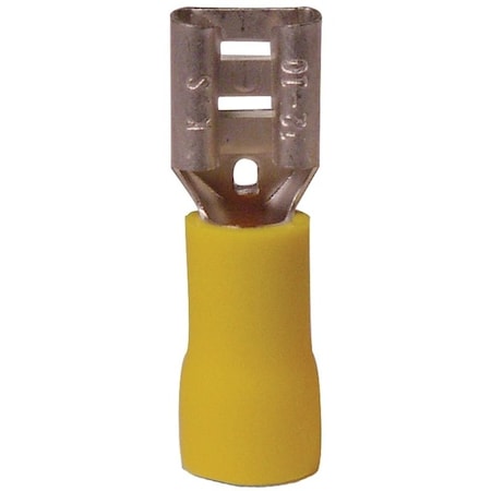 Gardner Bender Disconnect Terminal, 600 V, 12 to 10 AWG Wire, 14 in Stud, Vinyl Insulation, Yellow 10-145F