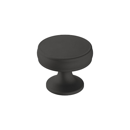 Amerock Renown 1-1/4 in 32 mm Diameter Matte Black Cabinet Knob BP36793FB
