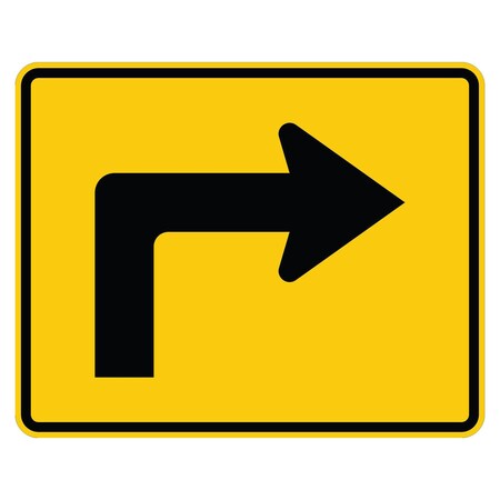 Sign Solutions Usa Traffic Sign, 24 in Width, Aluminum Sign, Horizontal Rectangle DUS06HYE2418W16-6pR