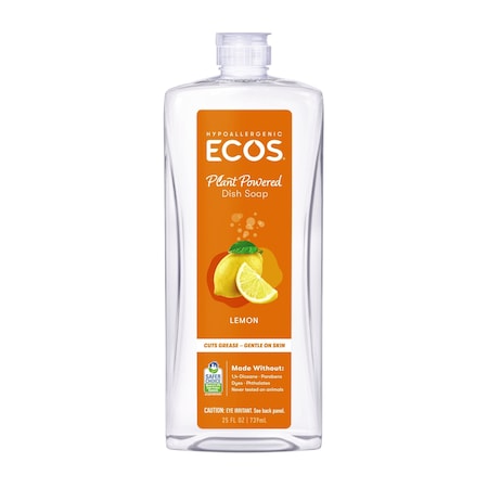 Ecos Dishwashing Liquid, Bamboo-Lemon, 25oz, PK6 97296