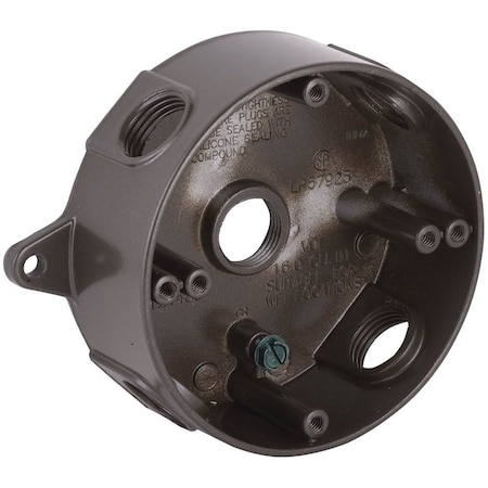 Hubbell 16.0 cu.in, Round Box Type, Aluminum, Round Shape 5361-2