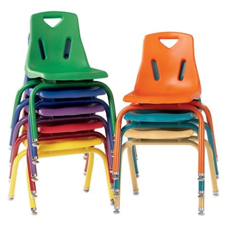 Jonti-Craft Berries Stacking Chairs with Powder-Coated Legs, 16 in. Ht, Set of 6, Teal 8126JC6005