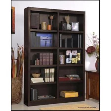 Convenience Concepts Double Wide Bookcase, Espresso Finish 10 Shelves HI469626