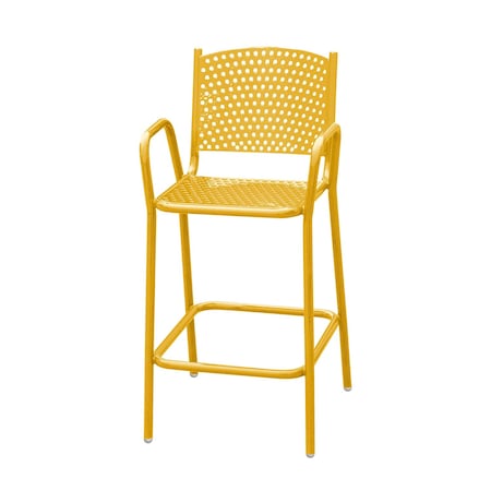 Leisure Craft 42" Tall Bar Height Perforated Chair, Yellow C2-PERF-YELLOW