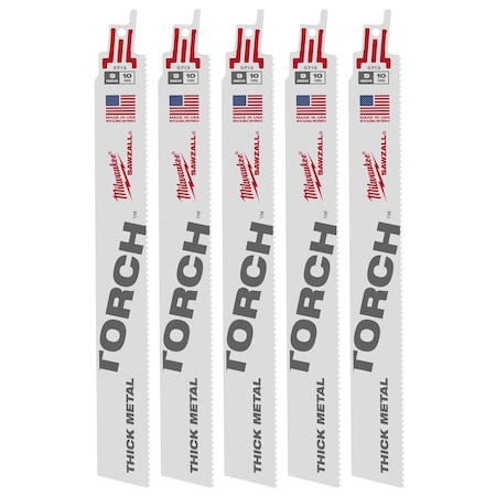 Milwaukee Tool 9" 10 TPI The Torch SAWZALL Blades (25 Pk) 48-00-8713
