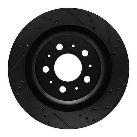 Dynamic Friction Co DFC Brake Rotor - Drilled and Slotted - Black 633-26003R