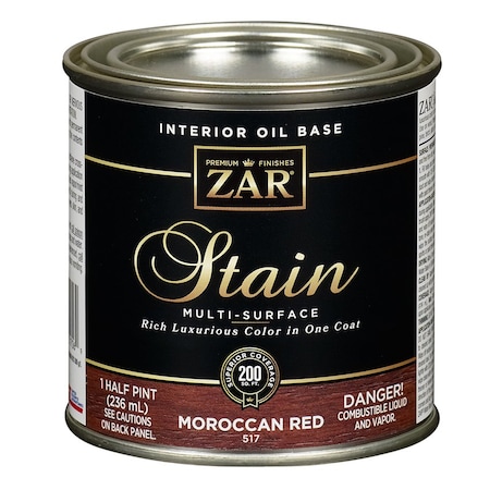Zar Wood Stain 1/2 Pt UGL Moroccan Red Zar Interior Oil-Based Wood Stain 51706