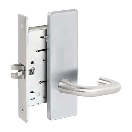 Falcon Grade 1 Passage/Closet Mortise Lock, Non-Keyed, Sutro Lever, Napa Escutcheon, Satin Chrome Finish,  MA101 SN 626