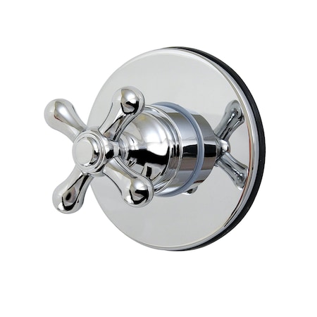 Kingston Brass Single-Handle Six-Way Diverter Valve with Round Trim Kit, Polished Chrome KS4031AX