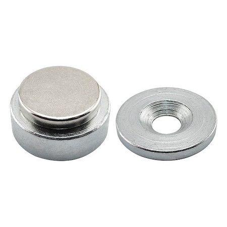 Zoro Select Rare Earth Magnet, Silver, Steel NMLKIT6