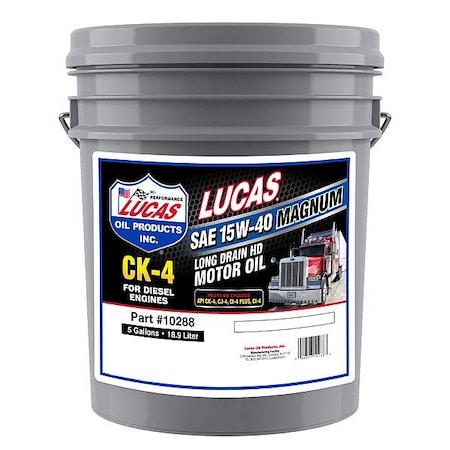 Lucas Oil Oil, 5 gal Sz, Amber 10288