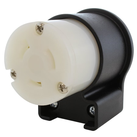 Ac Works Right Angle L7-20R Connector, 20A 277V Locking Female, Industrial Grade ASEL720R