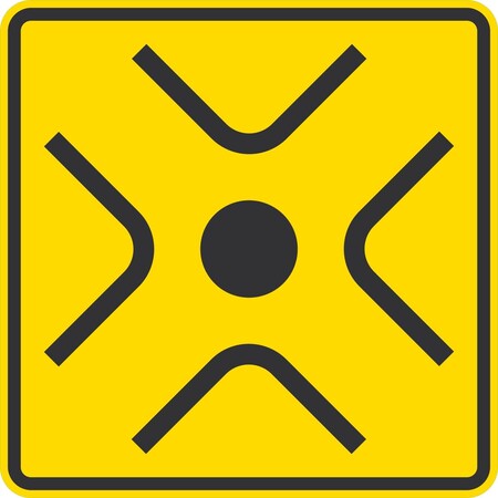 Lyle Circular Intersection Symbol, 24x24, Engineer Grade, Yellow G-13017-EG_24x24