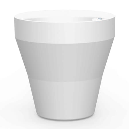 Crescent Garden TruDrop Rim Modern Self Watering Planter, 22"W, Cloud White A605500