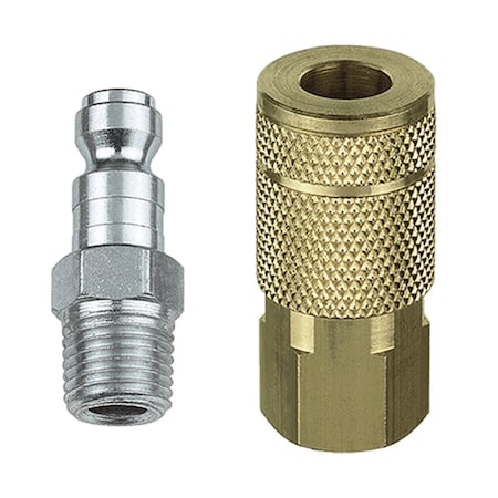 Tru-Flate COUPLER Coupler And Plug End Set; 1/4 Inch Female NPT x 1/4 Inch Body Size Coupler End/ 1 13-101