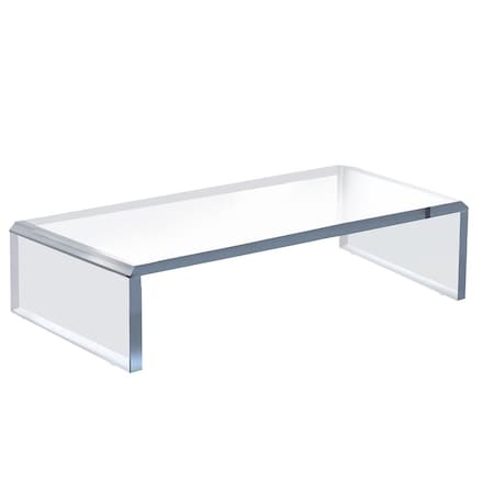 Azar Displays Clear Acrylic Monitor Riser, 1/2in Thick, 15inW x 7.75inD x 4.5inH 515385-1PK