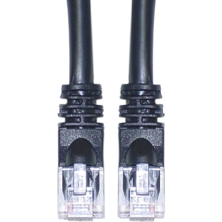 Cable Wholesale Cat5e Black Copper Ethernet Patch Cable, Snagless/Molded Boot, POE Compliant, 35 foot 10X6-02235