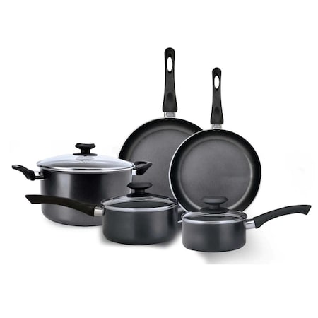 Epoca International 9.5 in. Aluminum Non-Stick Cookware Set, Gray - 8 Piece 111409
