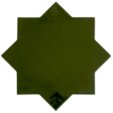 Apollo Tile 7x7 in. Glossy Deep Forest Green Porcelain Star Wall and Floor Tile 6.46 sq ft/case, 16PK UMB88VERSTRA