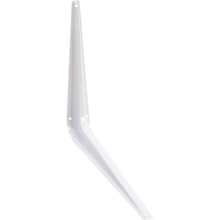National Hardware 211BC Series Shelf Bracket, 100 lb, 12 in L, Steel, White N218-958
