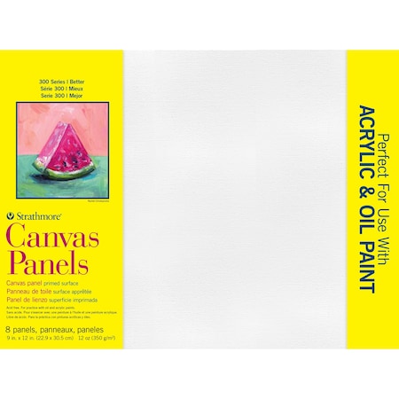 Strathmore 300 Series Canvas Panels, 9x12 inch, 8PK P311-09