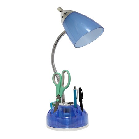 Homeroots 20" Blue Swing Arm Table Lamp 645957