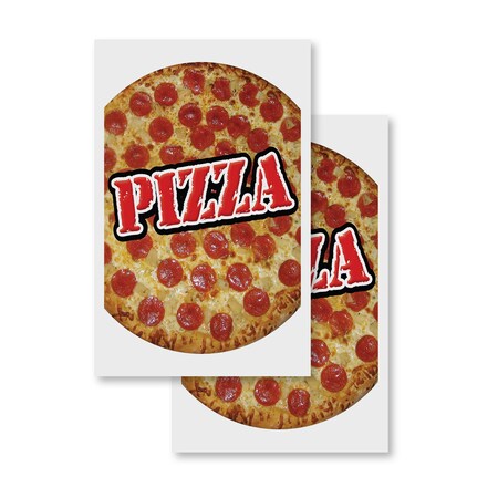 Signmission Pizza, Vinyl Decals Only 24 Inch x 36 Inch, Vinyl Decal, 2PK DSB-2436-2PACK-Pizza