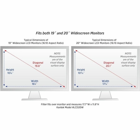 Kantek 19-20INLCD ANTIGLR FILT LCD20W