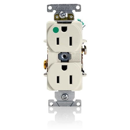 Leviton Dup Rec HG 15A 125V Self-Gr LtAl 8200-HT