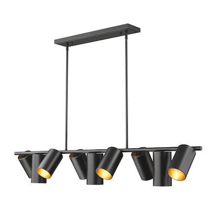 Z-Lite Lumina Matte Black 9 Light Linear Chandelier 7520-9L-MB