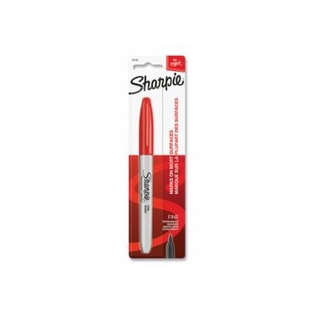 Sharpie Fine Tip Permanent Marker, Red, Bullet, 6PK 652-30102PP