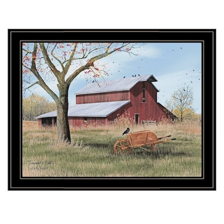 Homeroots Summers End 4 Black Framed Print Wall Art 404487